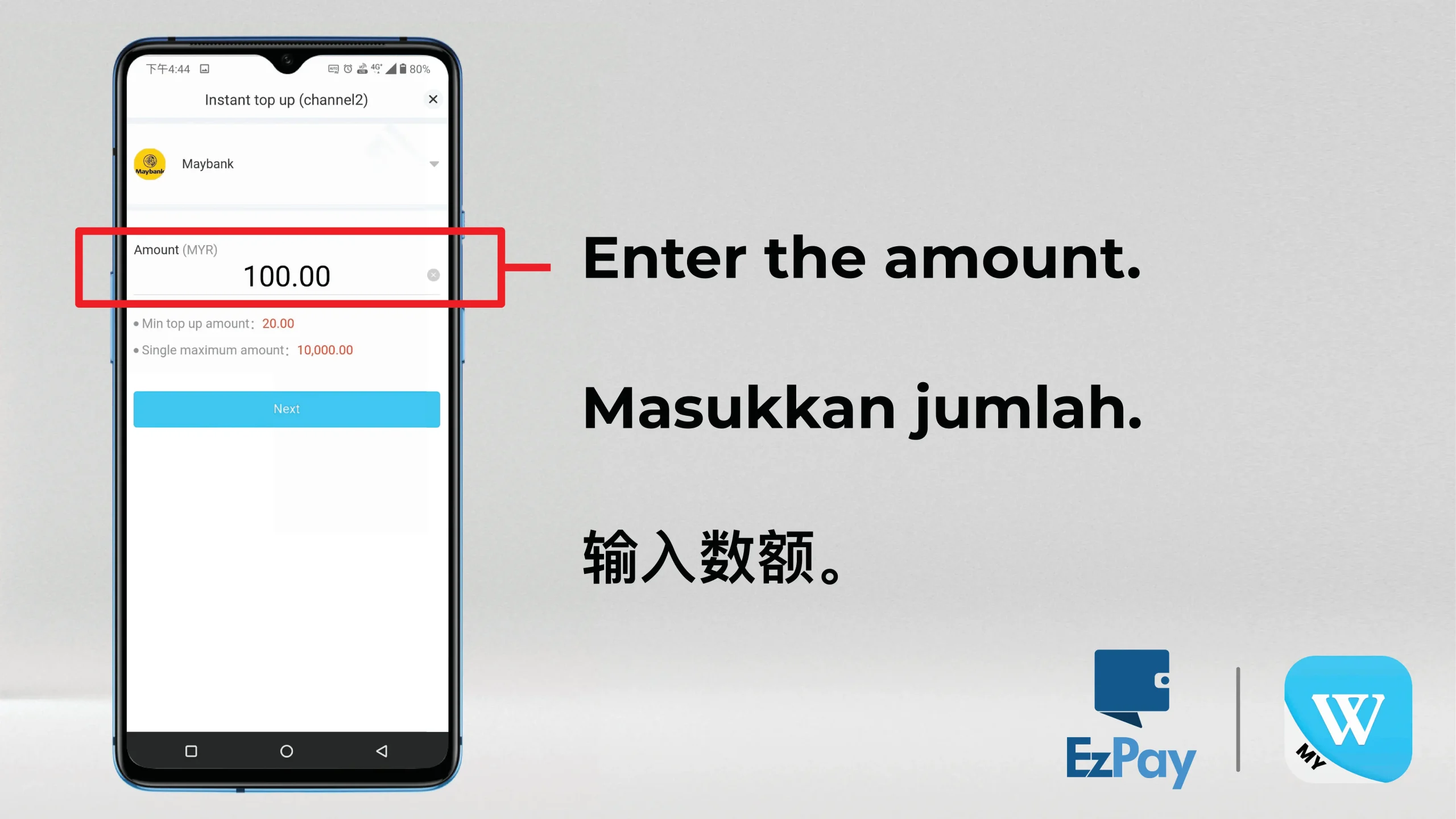 Winbox EzPay Top Up Step 5