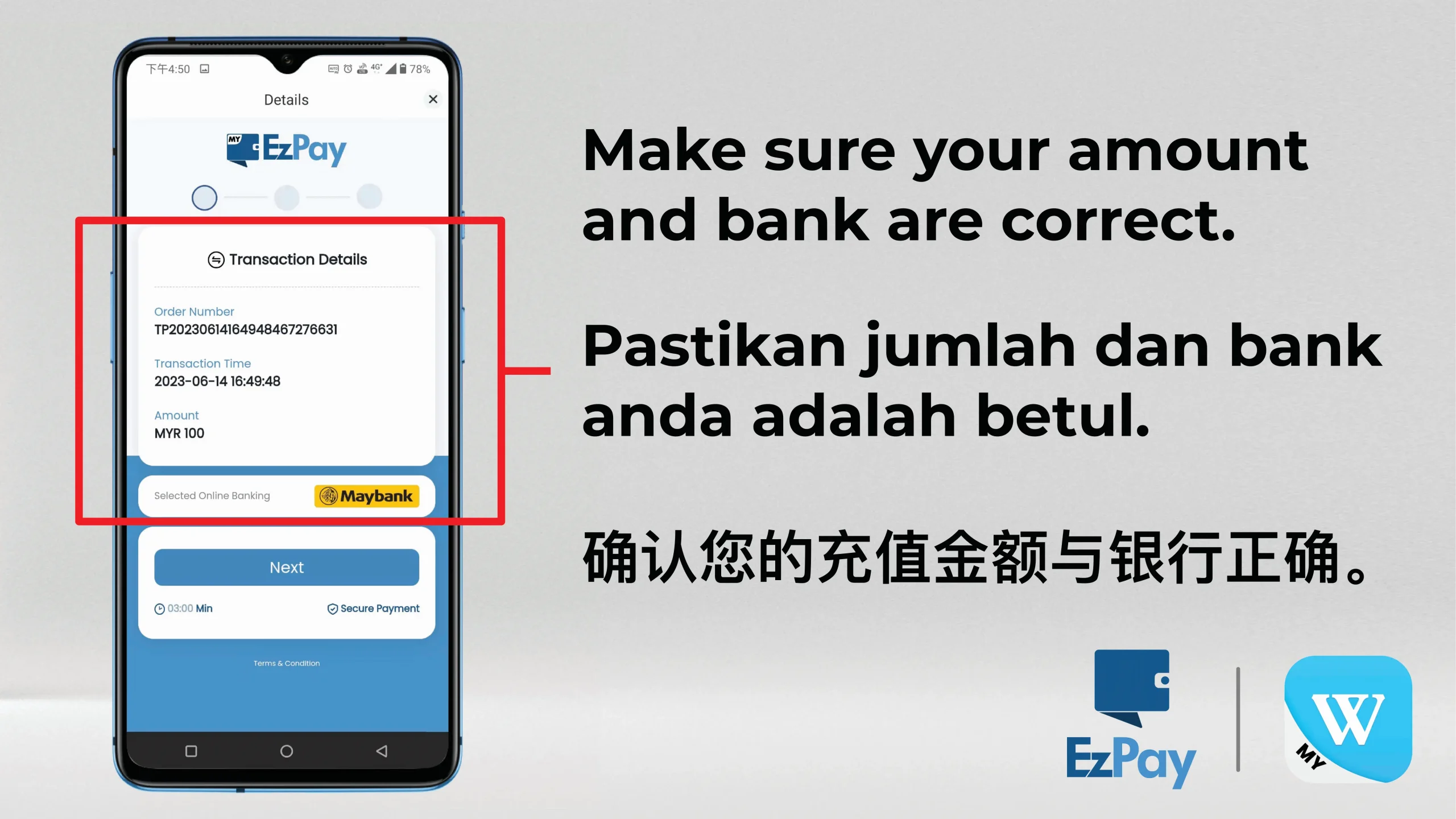 Winbox EzPay Top Up Step 6